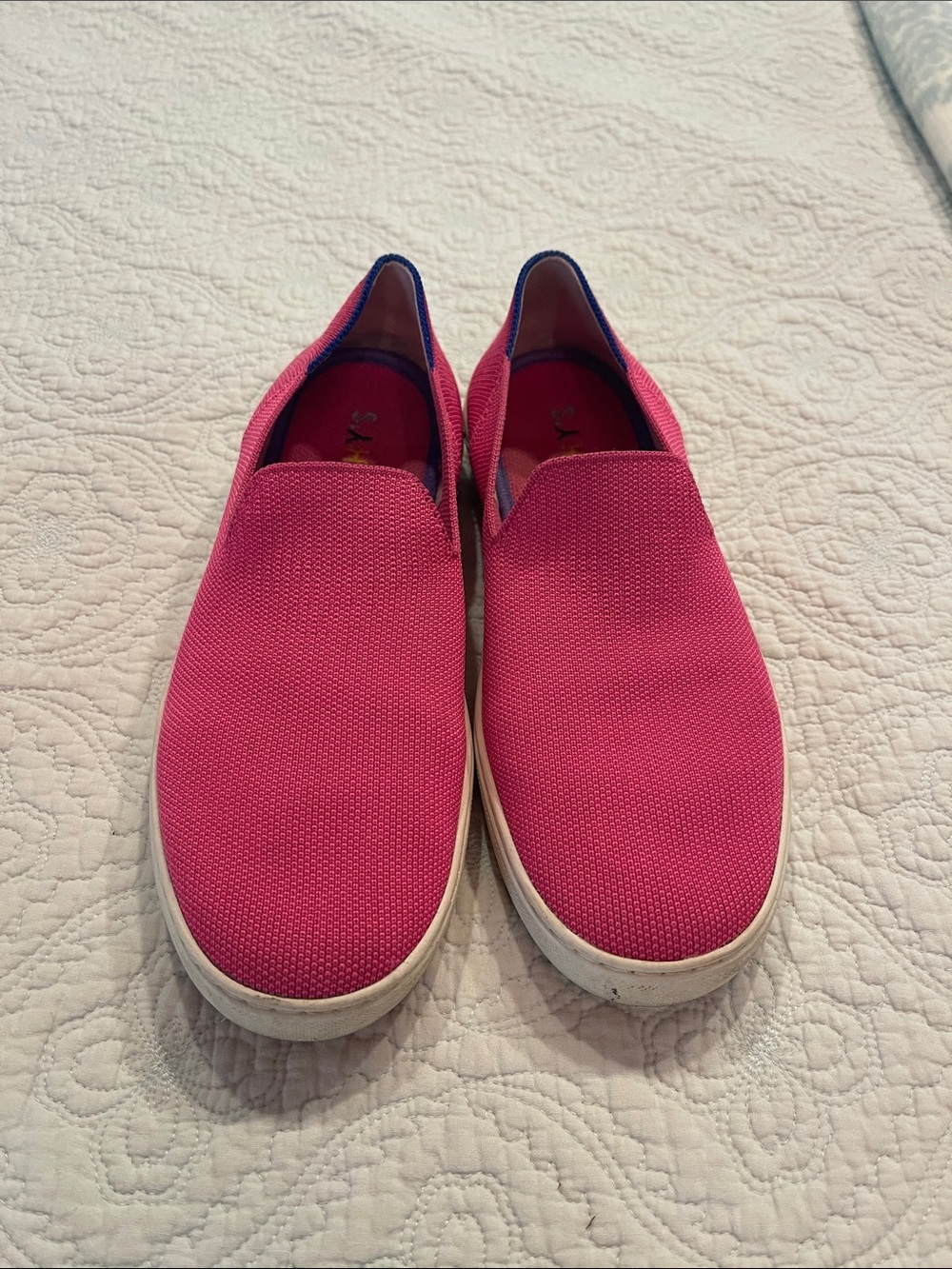 Rothy's bubblegum Pink Slip-On Sneakers